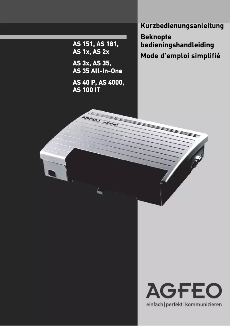 Image de la première page du manuel de l'appareil AS 1X