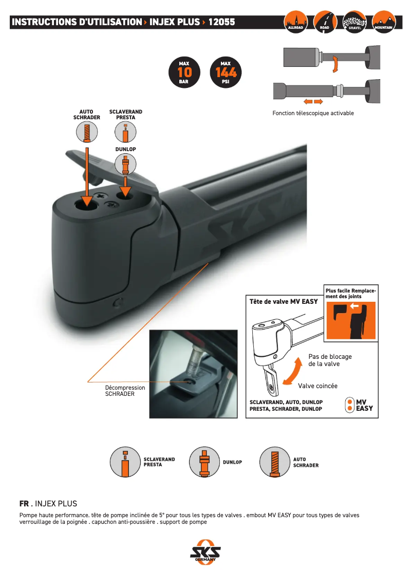 Page n°1 - Manuel utilisateur SKS Injex Plus