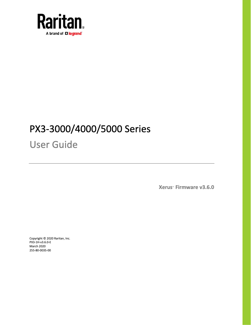 Image de la première page du manuel de l'appareil PX3-5996U-K2