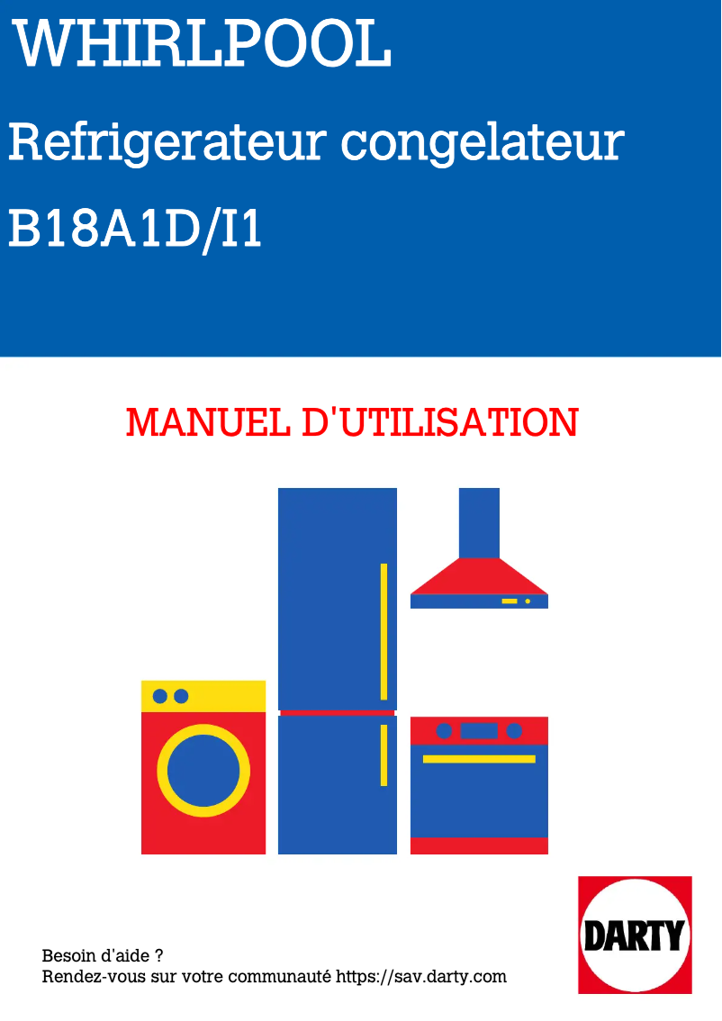 Page 1 de la notice Manuel utilisateur Indesit B 18 A1 D/I 1