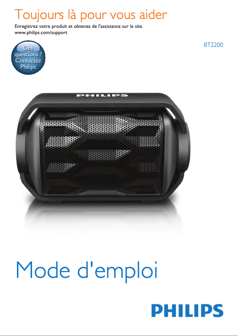 Page n°1 - Manuel utilisateur Philips BT2200R
