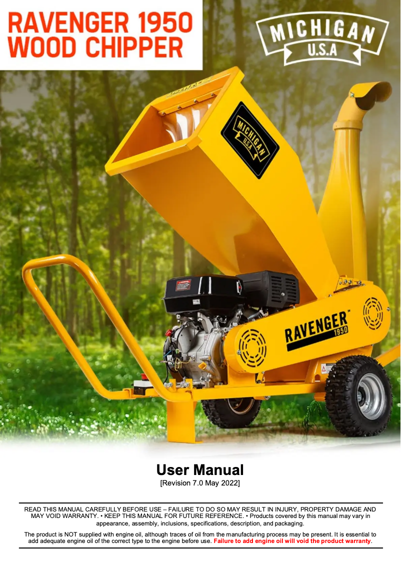 Image de la première page du manuel de l'appareil Ravenger 1950