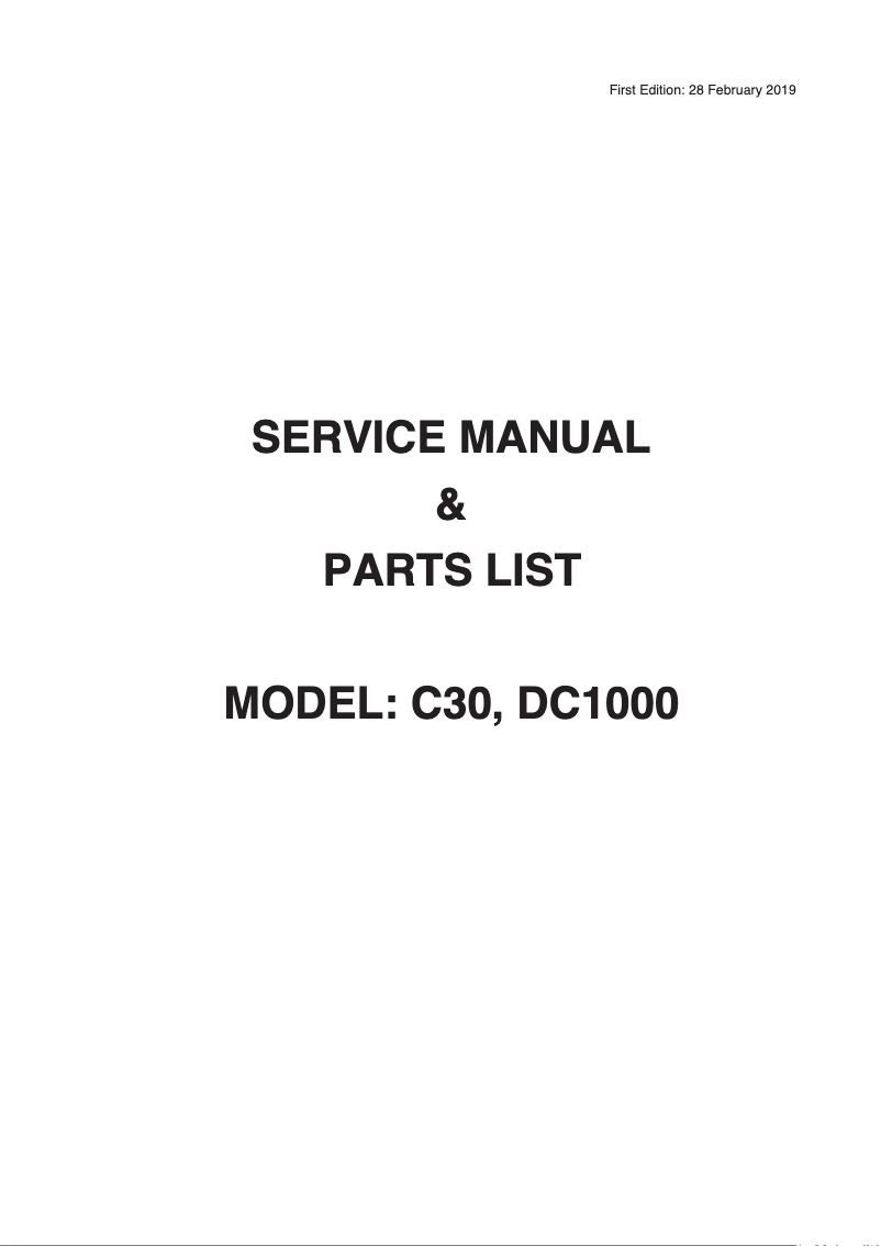 Image de la première page du manuel de l'appareil C30W