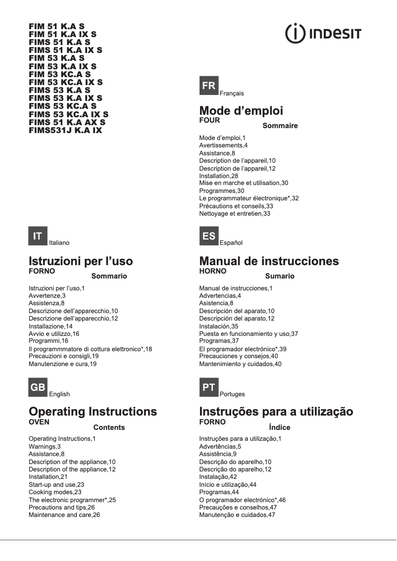 Image de la première page du manuel de l'appareil FIMS 51 KA S