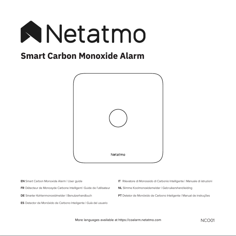Page n°1 - Manuel utilisateur Netatmo NCO01