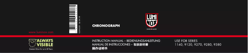 Image de la première page du manuel de l'appareil Navy Seal Chronograph 3581.EY