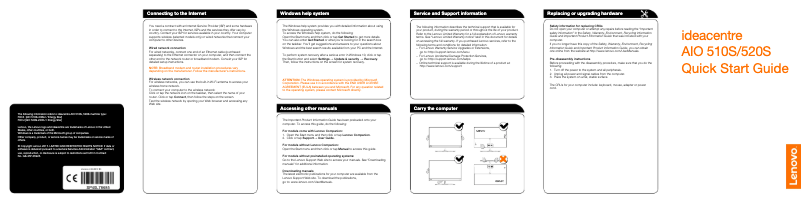 Page n°1 - Manuel utilisateur Lenovo IdeaCentre AIO 510S