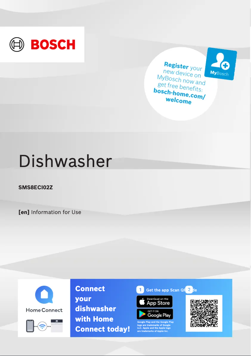 Página 1 del manual Manual de usuario Bosch SMS8ECI02Z