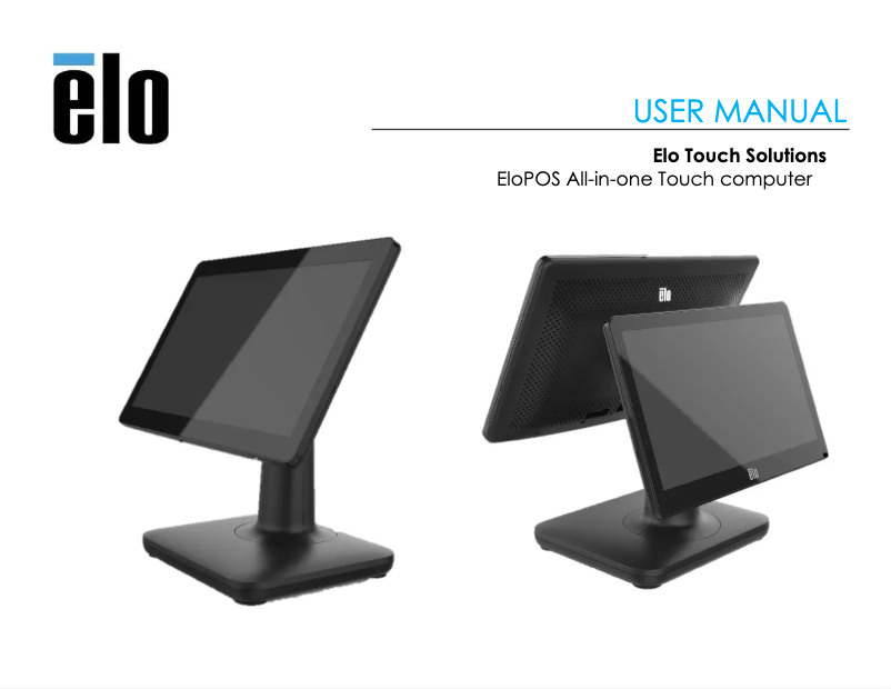 Page n°1 - Manuel utilisateur Elo EloPOS