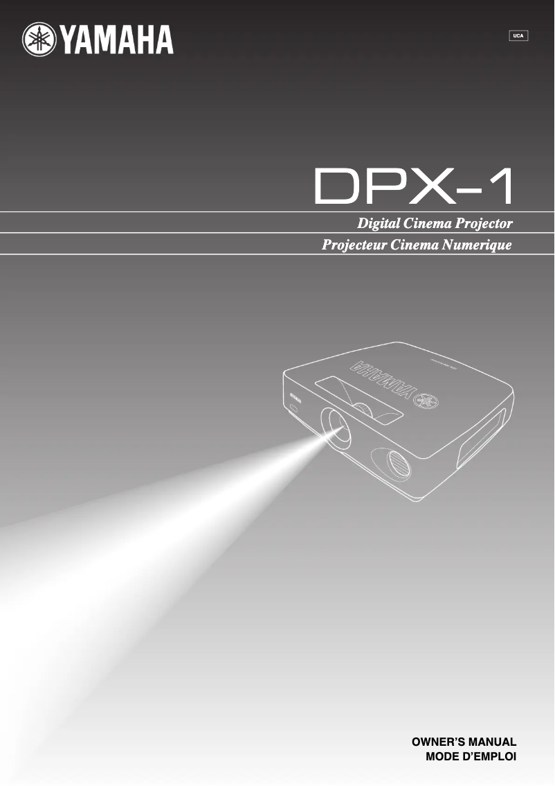Page 1 of the manual User Manual Yamaha DPX-1