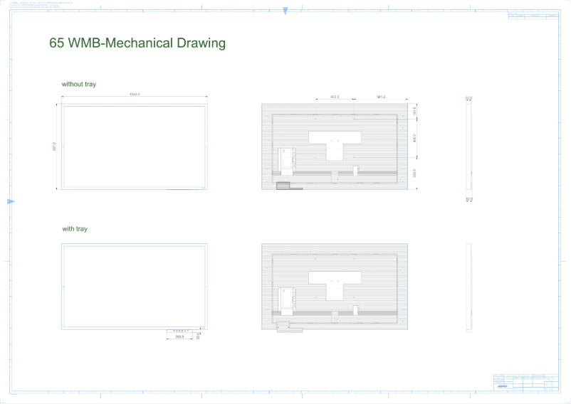 Page 1 de la notice Dessin technique Samsung WM65B