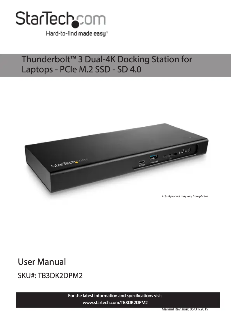 Image de la première page du manuel de l'appareil TB3DK2DPM2