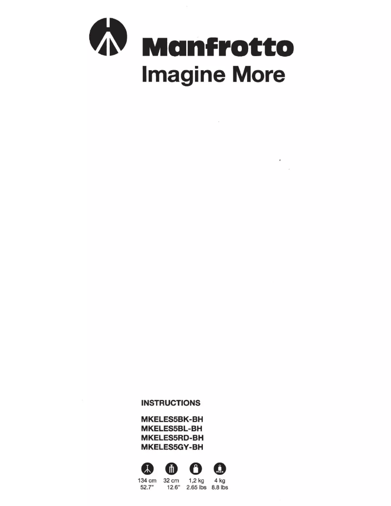 Page 1 de la notice Manuel utilisateur Manfrotto Element Traveller Small