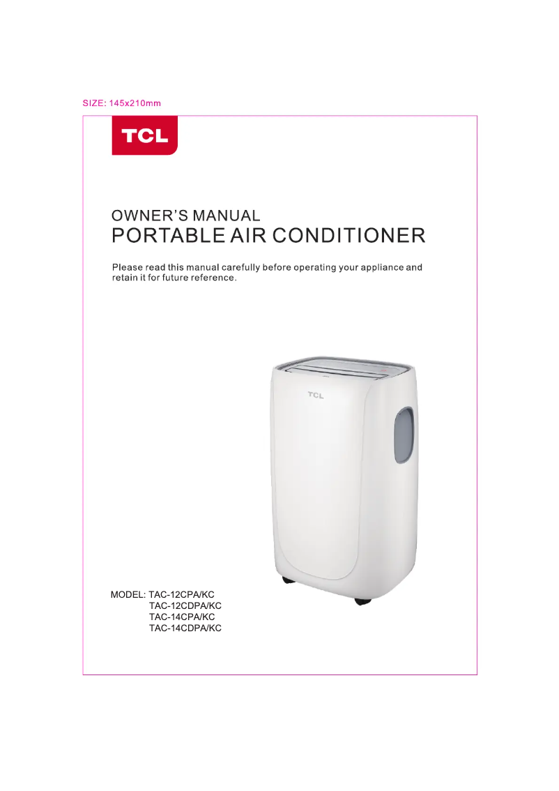 Image de la première page du manuel de l'appareil TAC-14CDPA/KC