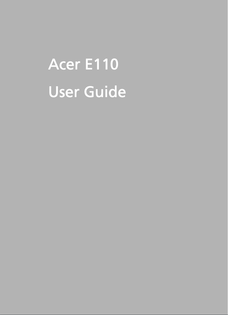 Page 1 de la notice Manuel utilisateur Acer E 110