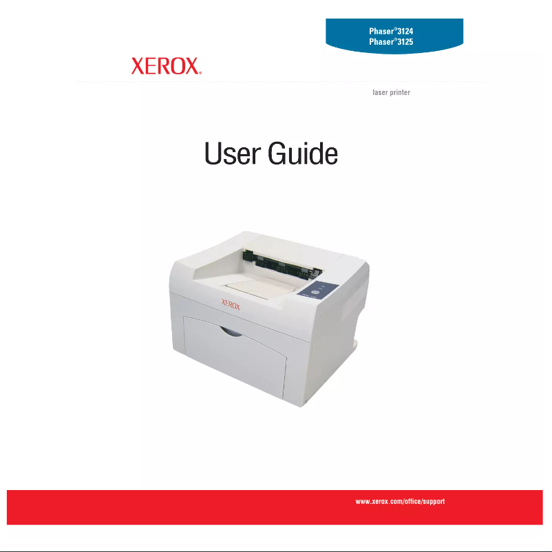 Page 1 de la notice Manuel utilisateur Xerox Phaser 3124