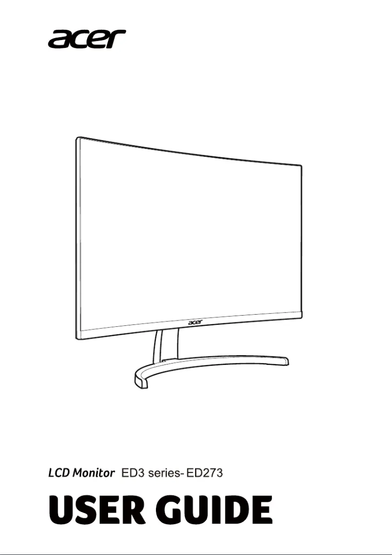 Página 1 del manual Guía de inicio rápido Acer ED273P