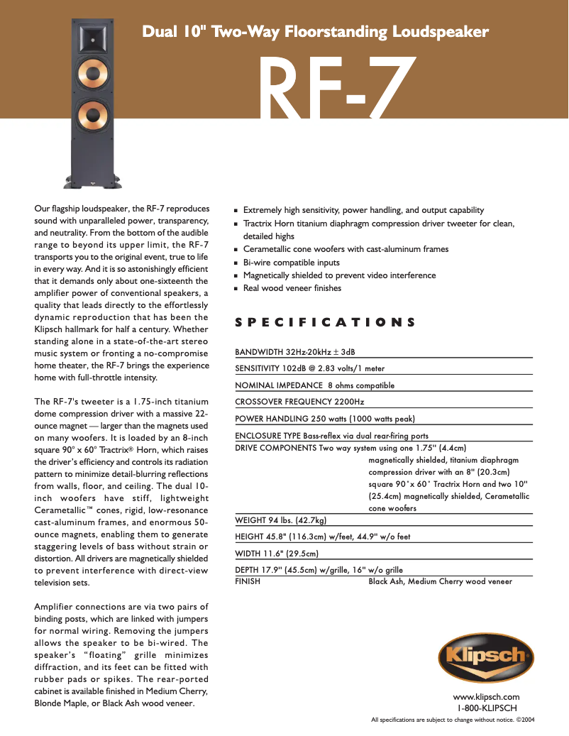 Image de la première page du manuel de l'appareil RF-7