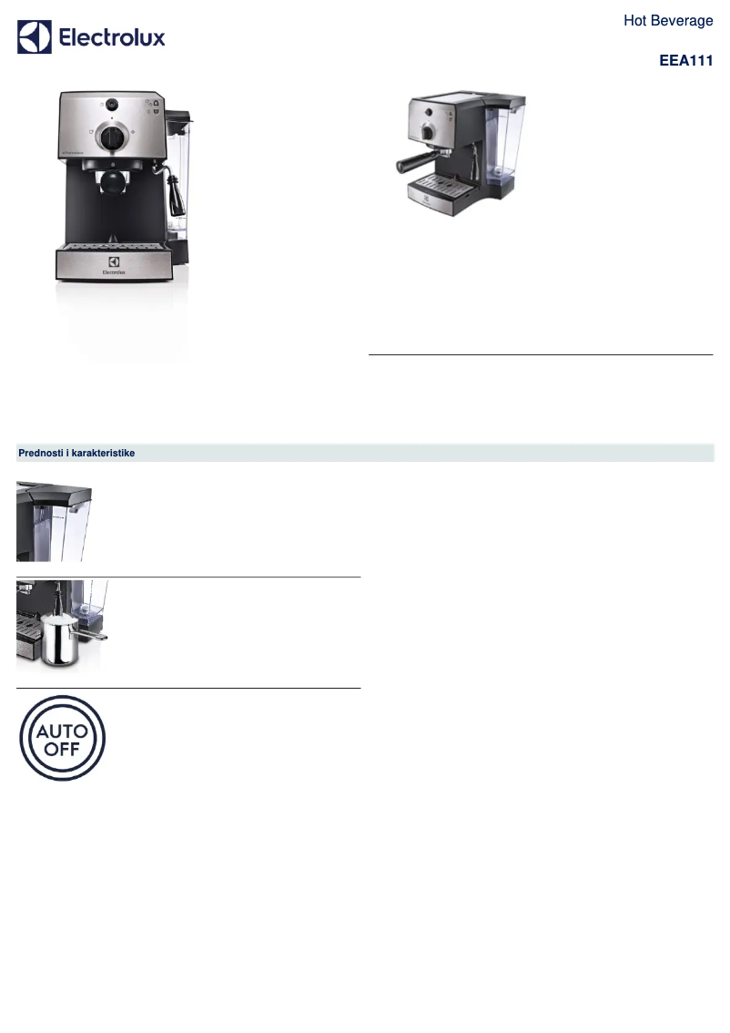 Image de la première page du manuel de l'appareil EEA111