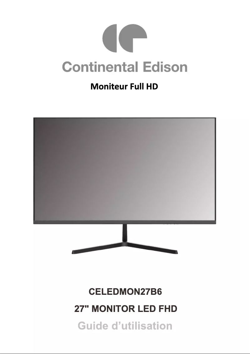 Page 1 de la notice Manuel utilisateur Continental Edison CELEDMON27B6