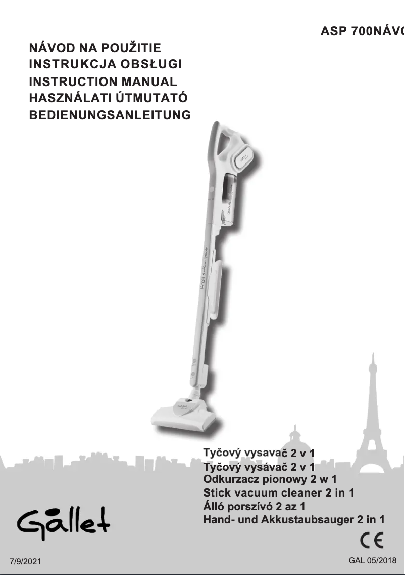 Page 1 de la notice Manuel utilisateur Gallet ASP 700