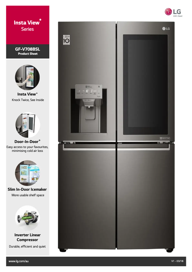 Image de la première page du manuel de l'appareil GF-V708BSL