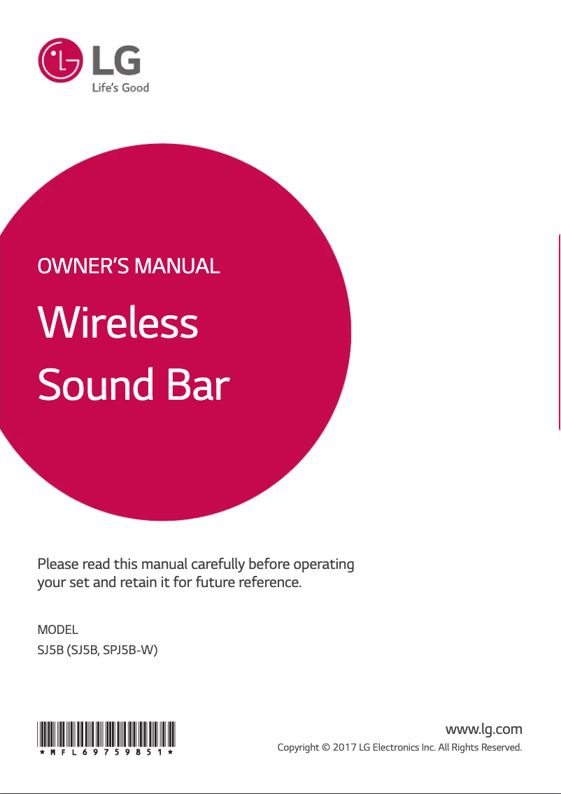 Image de la première page du manuel de l'appareil SJ5B