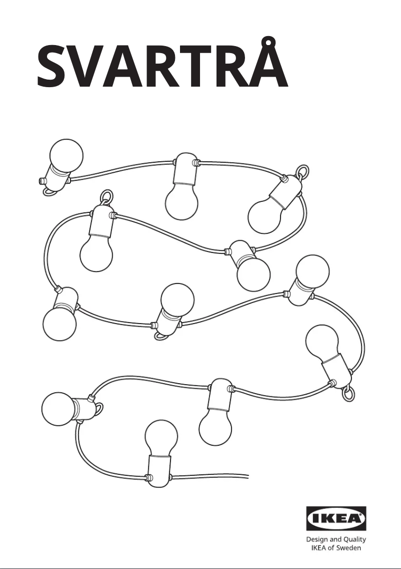 Image de la première page du manuel de l'appareil SVARTRÅ 505.218.04