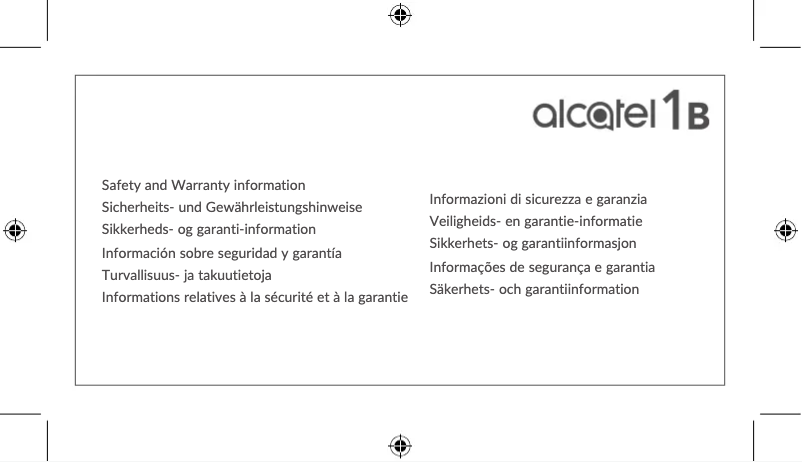 Página 1 del manual Instrucciones de seguridad Alcatel 1B