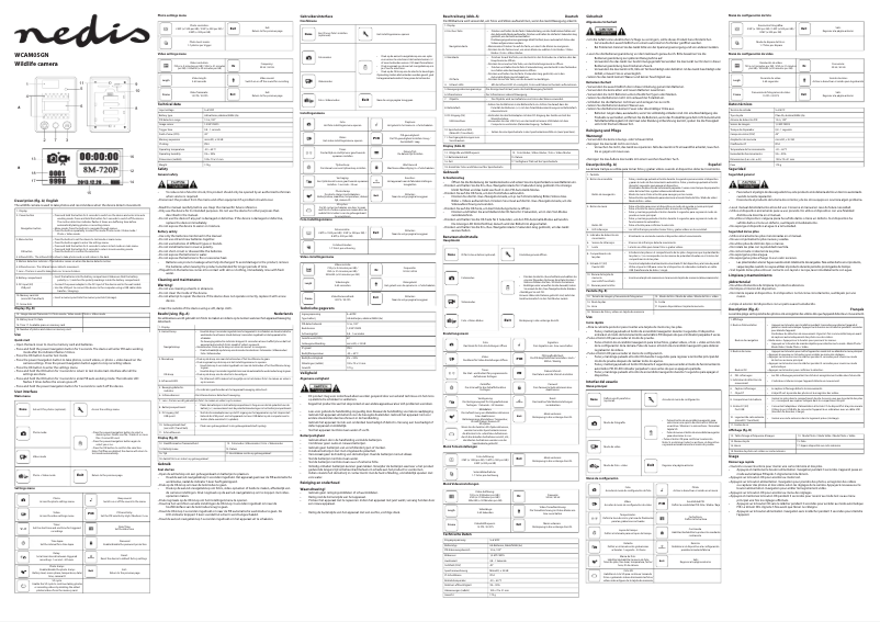 Page 1 de la notice Manuel utilisateur Nedis WCAM05GN