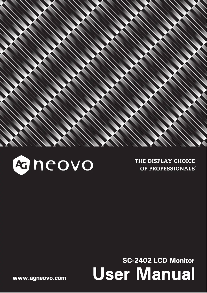 Page 1 de la notice Manuel utilisateur AG Neovo SC-2402