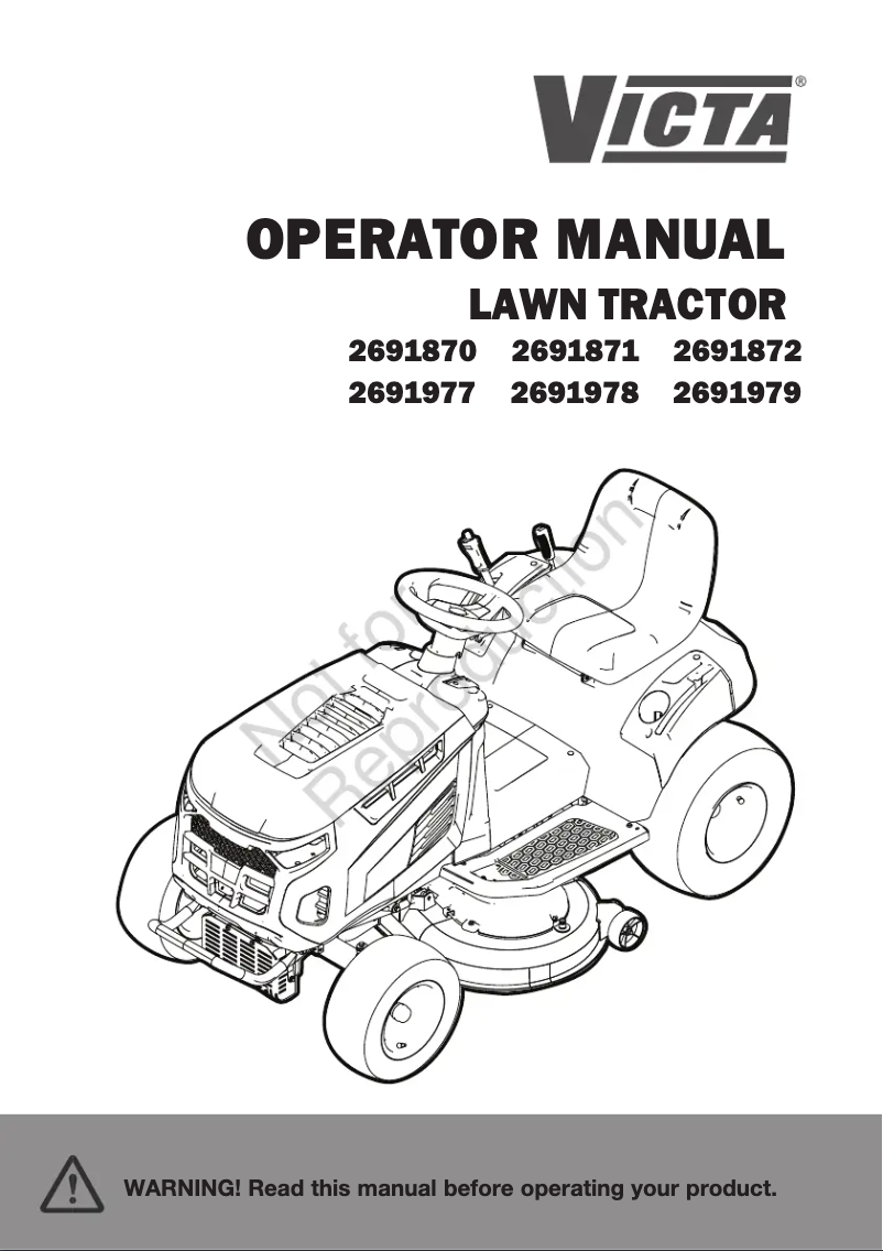 Page 1 de la notice Manuel utilisateur Victa 2691871