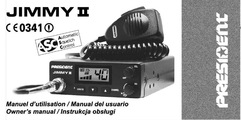 Image de la première page du manuel de l'appareil Jimmy II