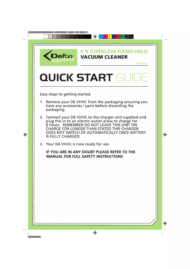 Página 1 del manual Manual de usuario Delta D6 VHHC