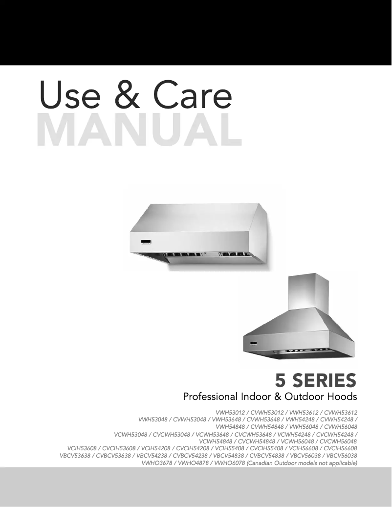 Page n°1 - Manuel utilisateur Viking VBCV56038
