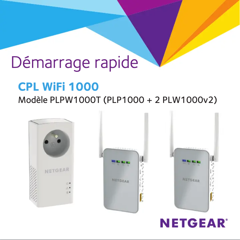 Page n°1 - Guide d'installation Netgear PLPW1000T