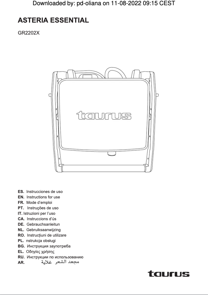Page n°1 - Manuel utilisateur Taurus Asteria Essential