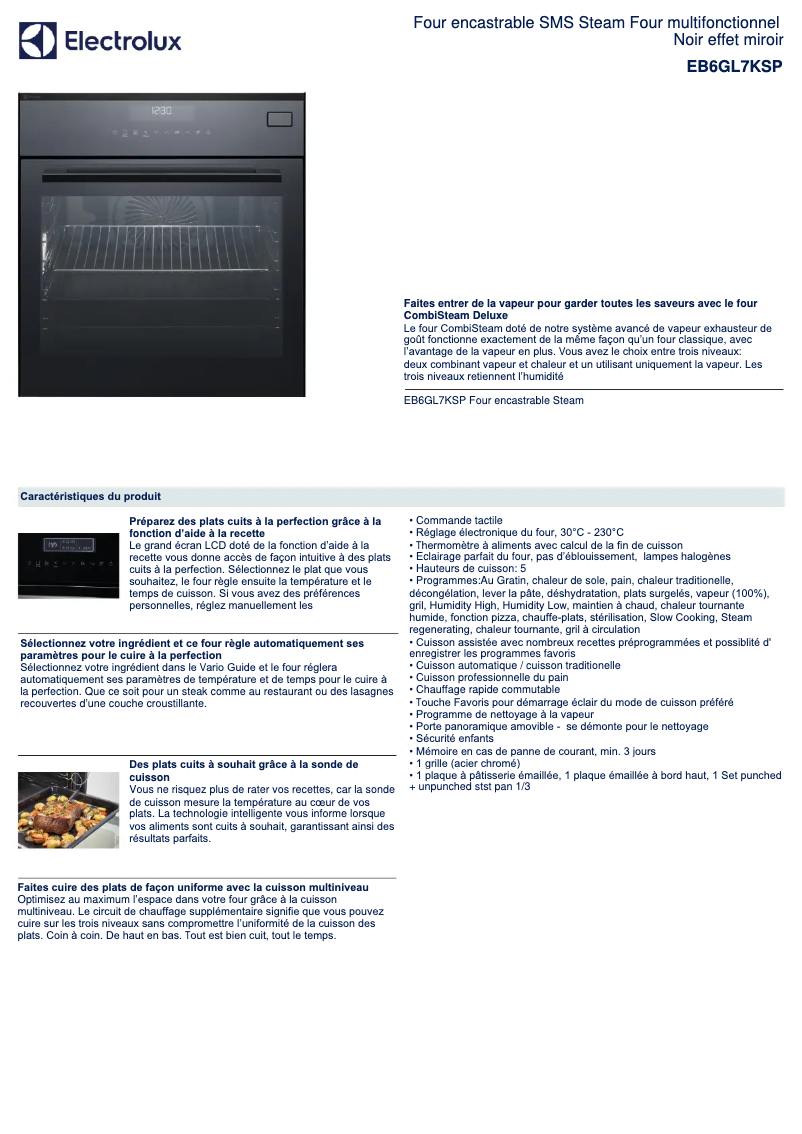 Image de la première page du manuel de l'appareil EB6GL7KSP