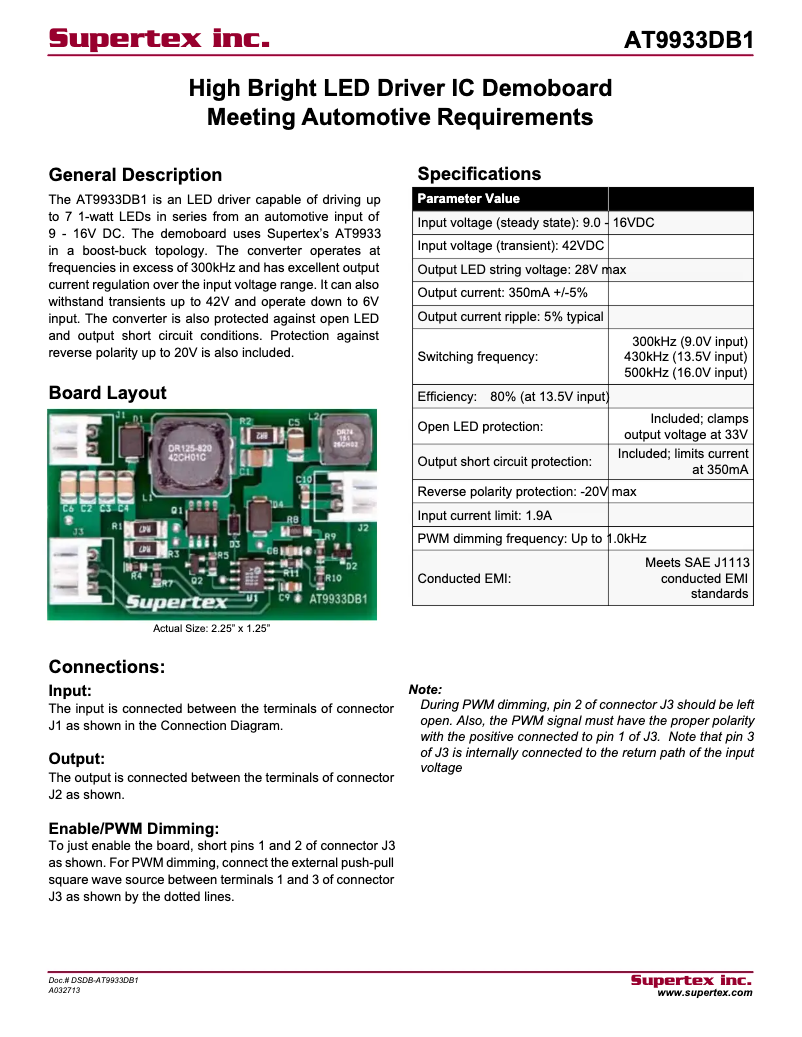 Page 1 de la notice Manuel utilisateur Microchip AT9933DB1