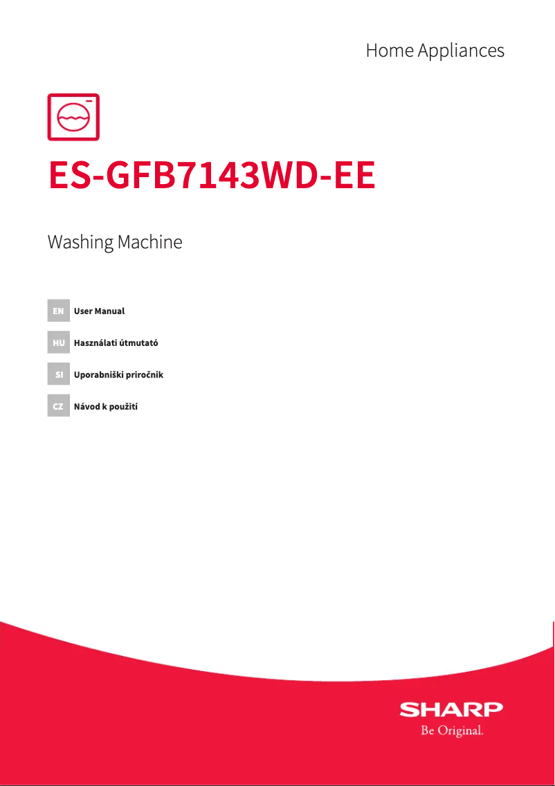 Image de la première page du manuel de l'appareil ES-GFB7143WD-EE