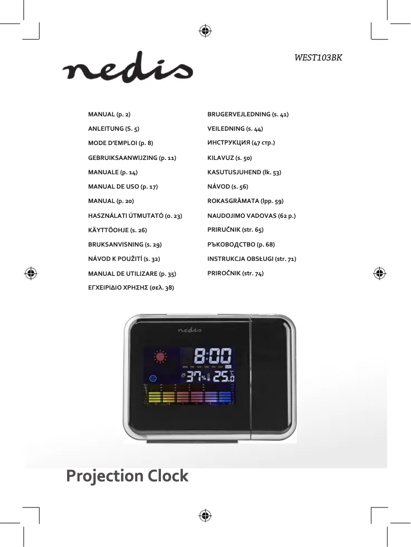 Page 1 de la notice Manuel utilisateur Nedis WEST103BK