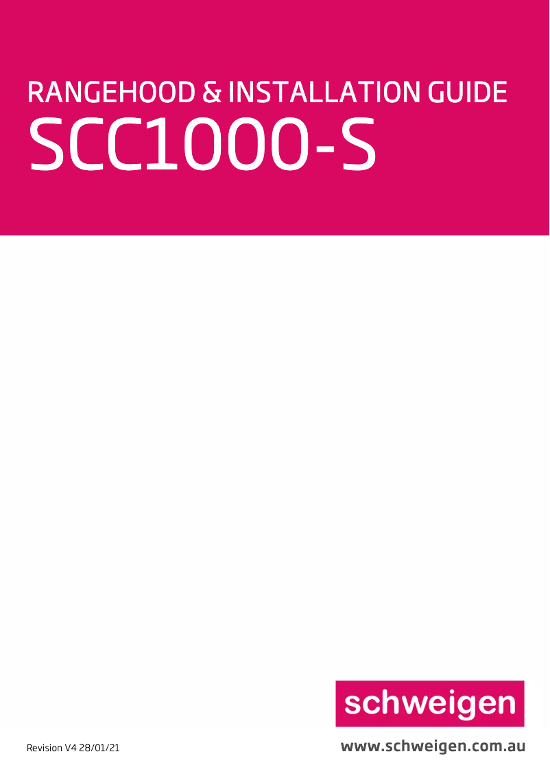 Page 1 de la notice Manuel utilisateur Schweigen SCC1000-S