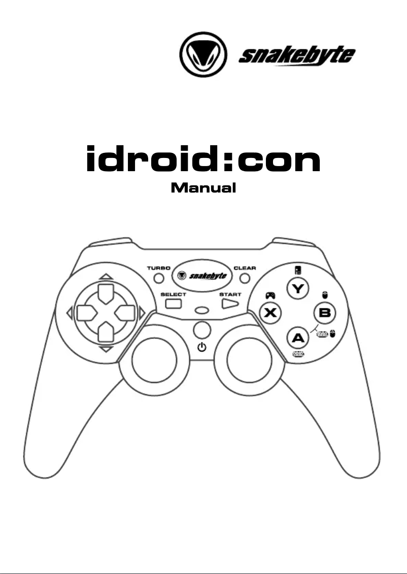 Page 1 de la notice Manuel utilisateur Snakebyte idroid:con