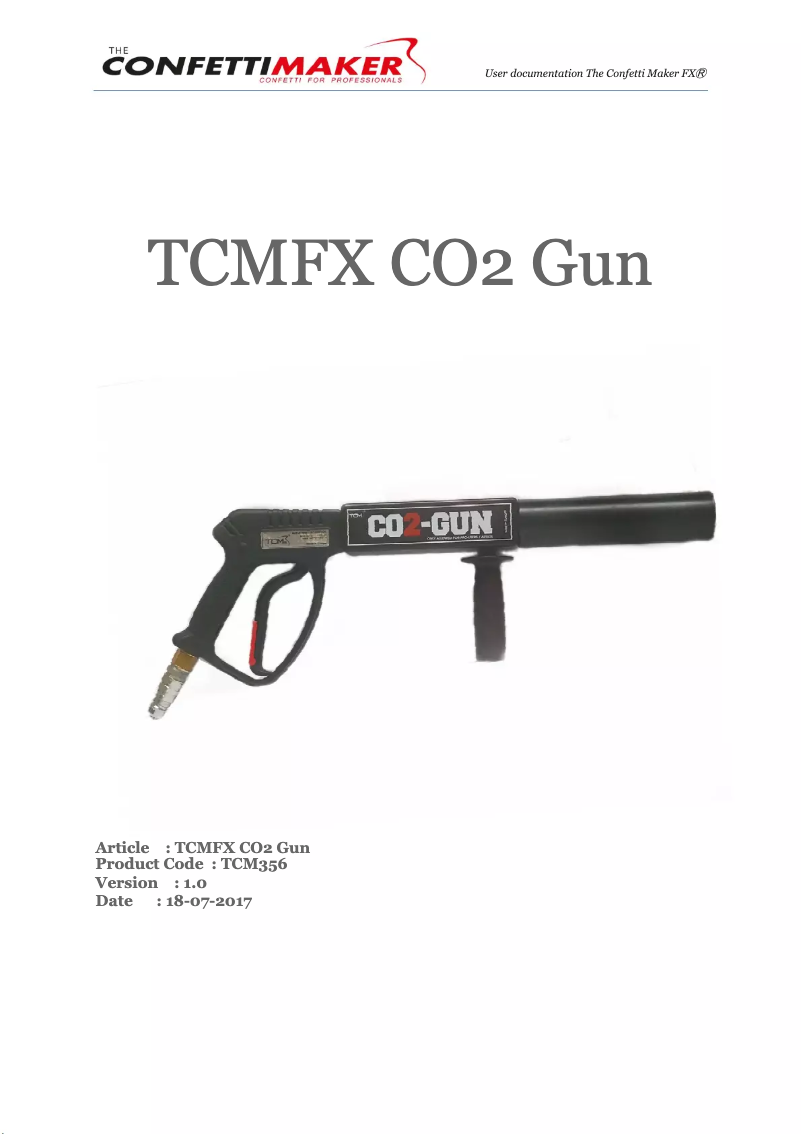 Page n°1 - Manuel utilisateur The Confetti Maker CO2 Gun