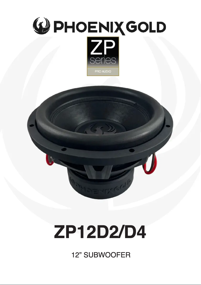 Page 1 de la notice Manuel utilisateur Phoenix Gold ZP12D2