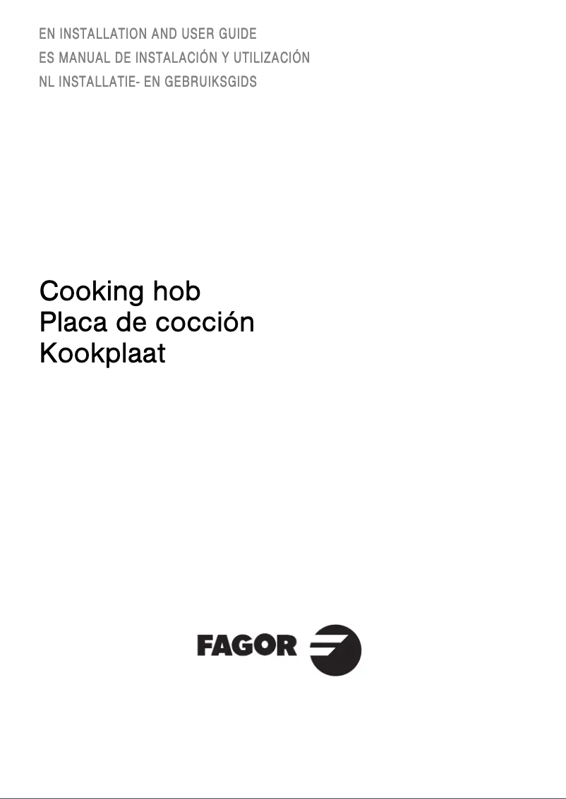 Page 1 de la notice Manuel utilisateur Fagor CFI-3GLSTABUT