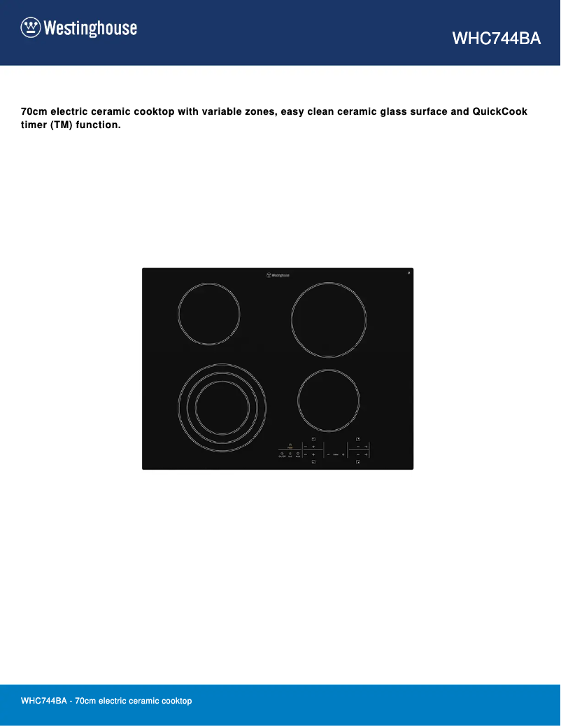 Image de la première page du manuel de l'appareil WHC744BA