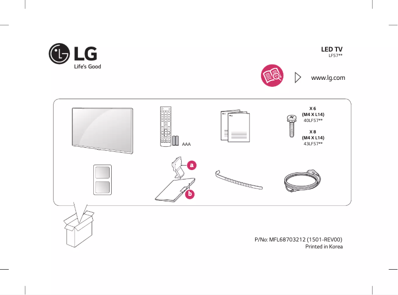 Page n°1 - Manuel utilisateur LG 43LF570T