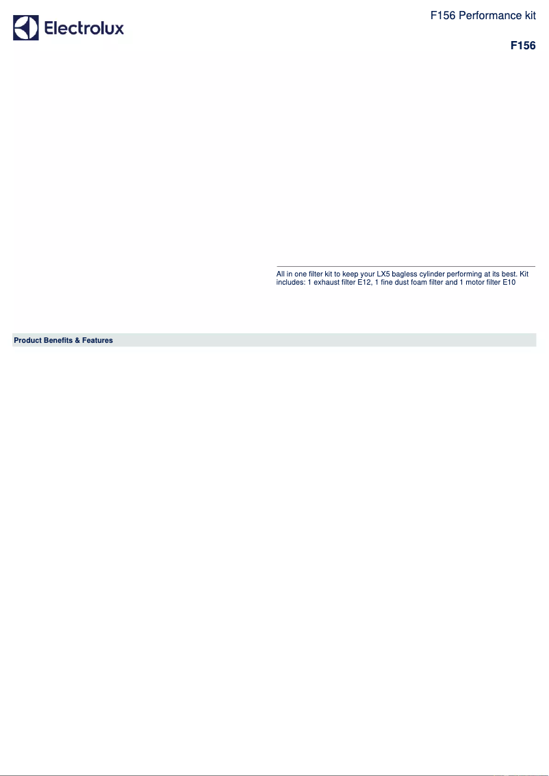 Page 1 de la notice Manuel utilisateur AEG F156