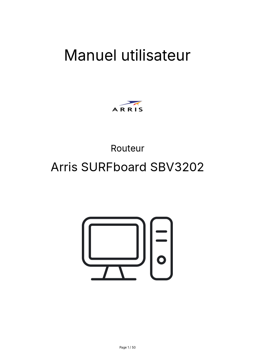 Page n°1 - Manuel utilisateur Arris SURFboard SBV3202